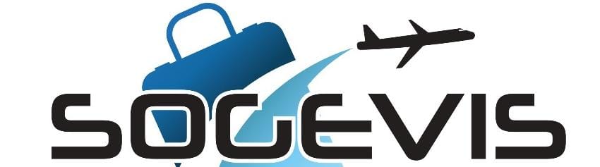 Bannière de Sogevis Travel avec paysage et avion